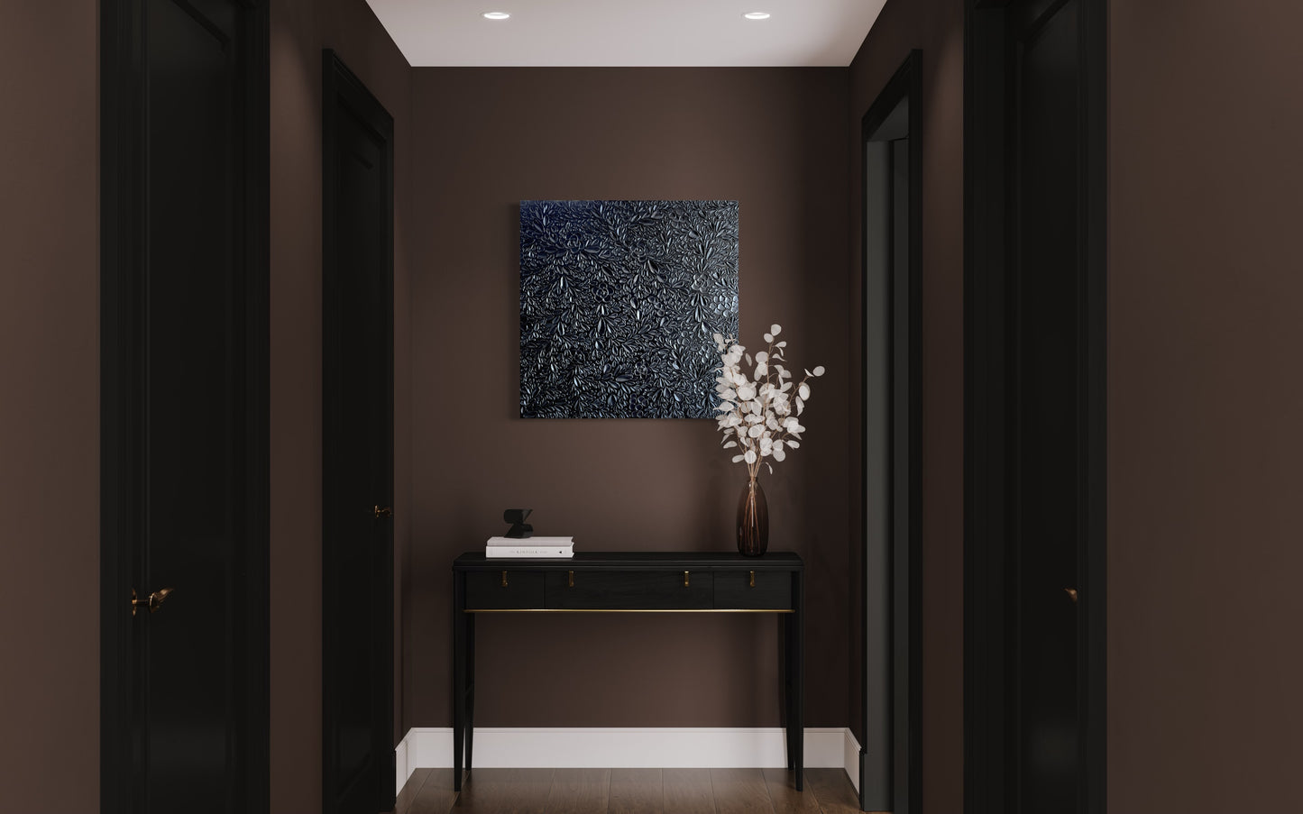 'Black Pearl' Textured Painting