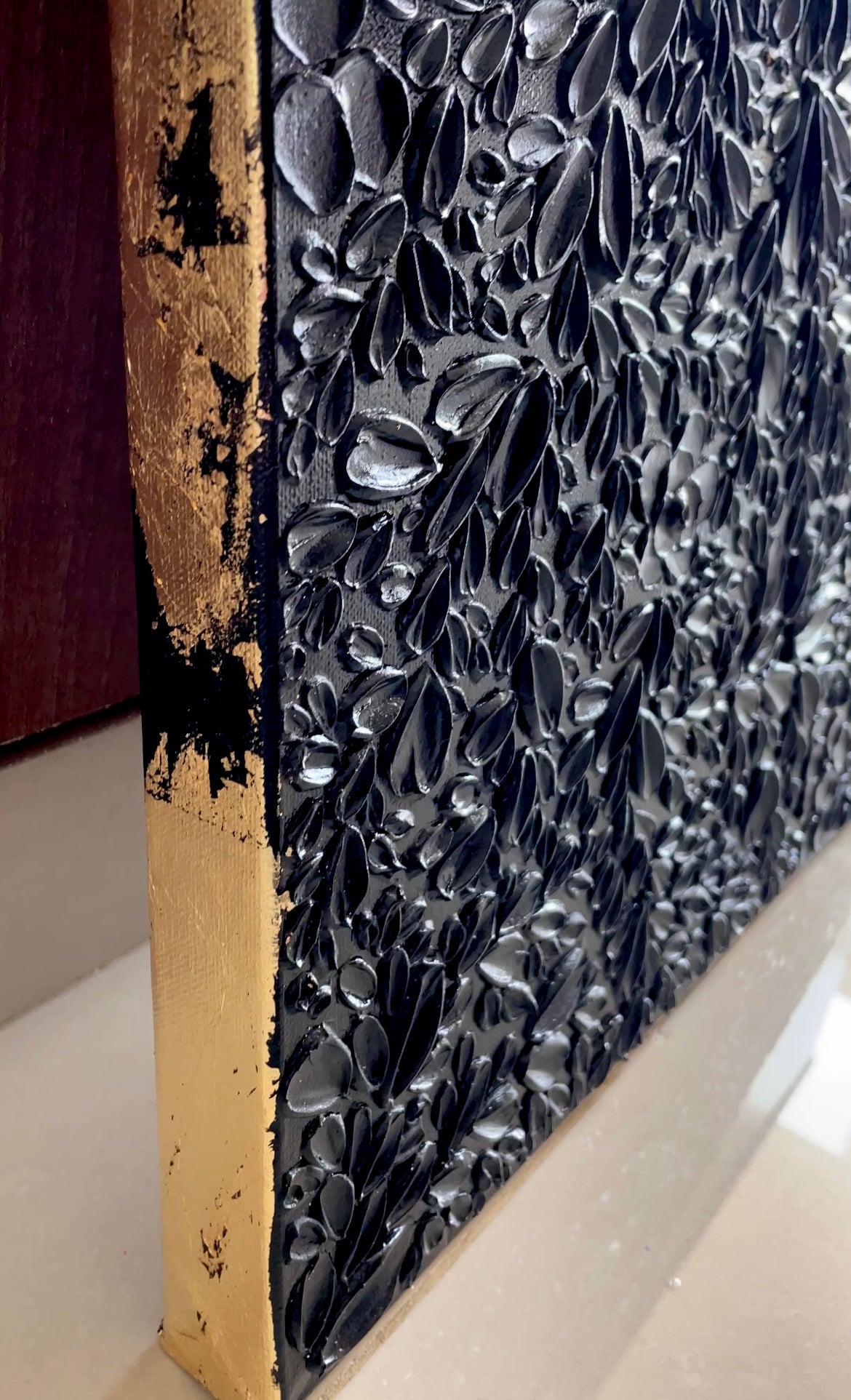 'Black Pearl' Textured Painting