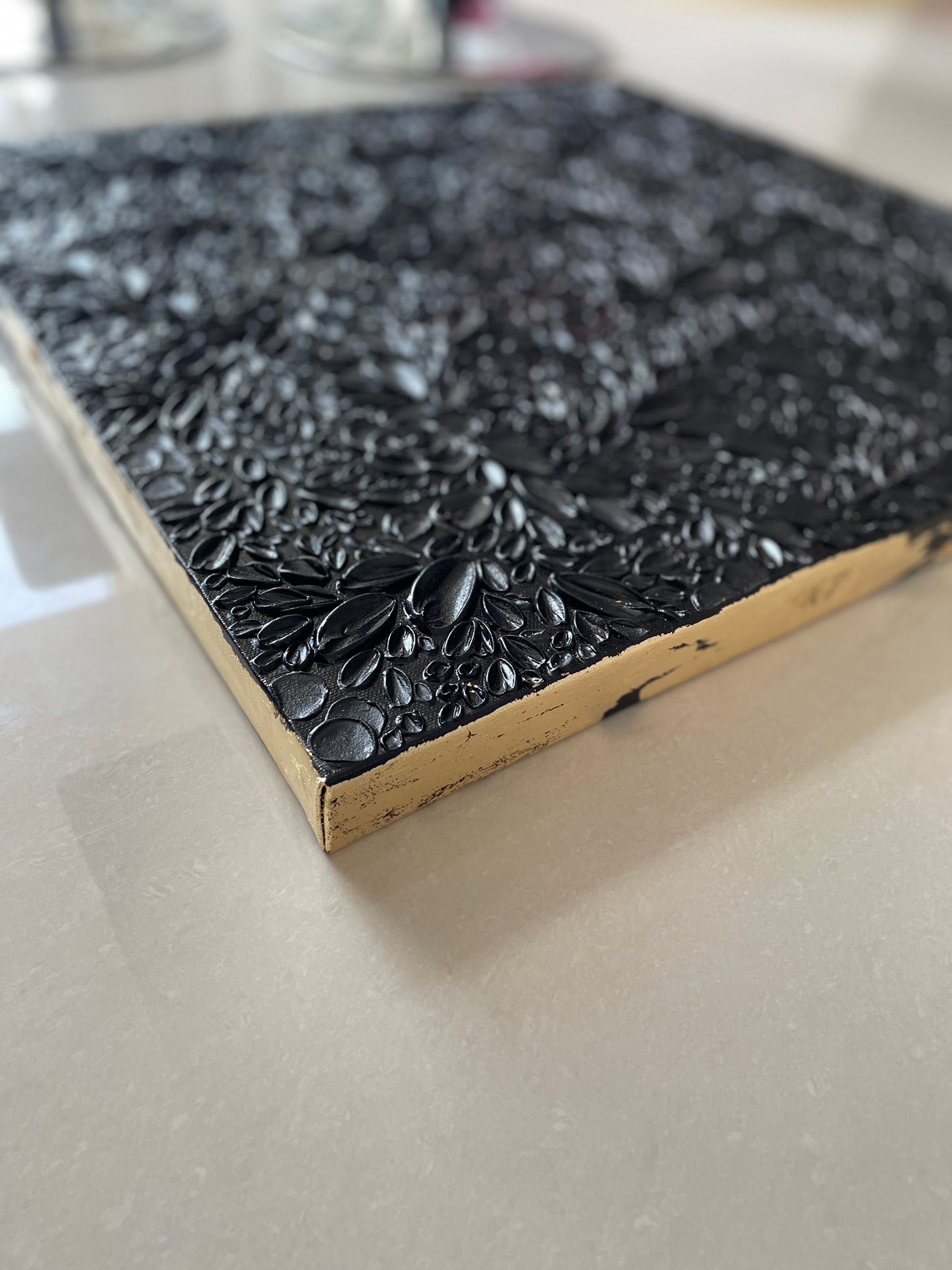 'Black Pearl' Textured Painting