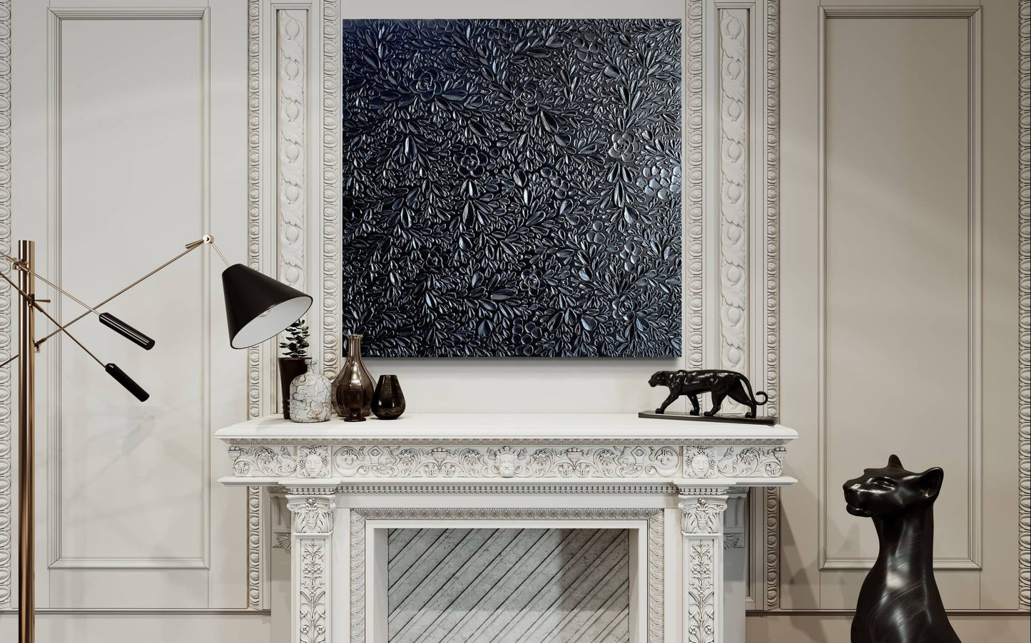 'Black Pearl' Textured Painting