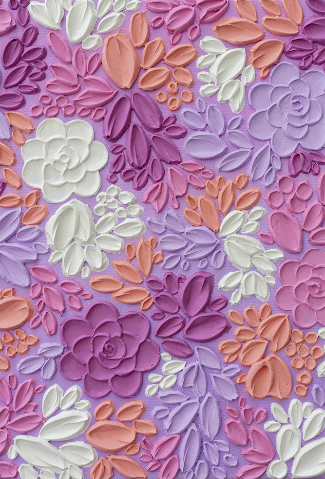 'Finding Love II' Textured Painting