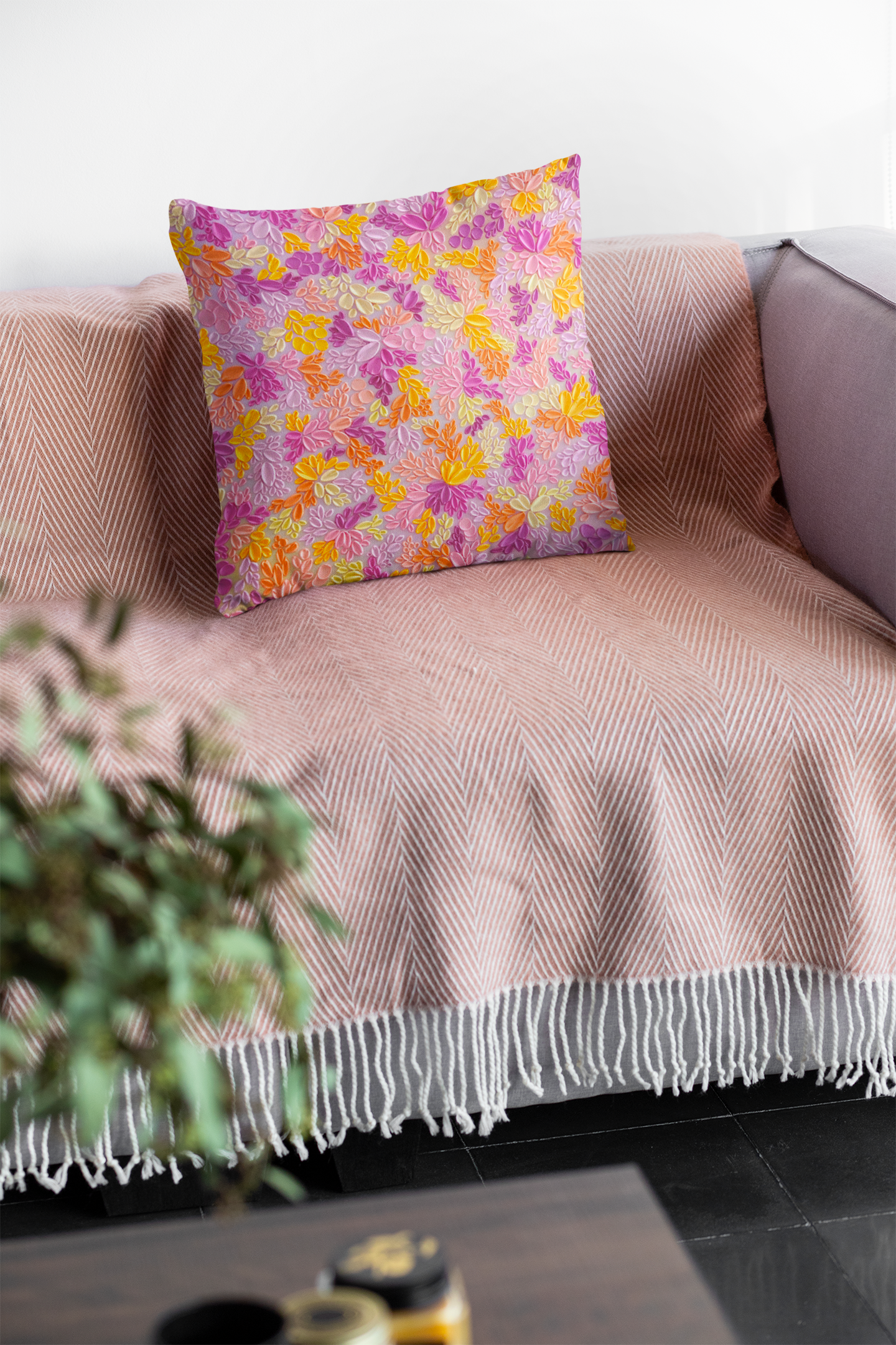 'Summer Bloom' Throw Pillow
