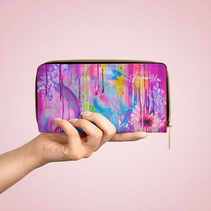 'Venus Garden' Zipper Wallet