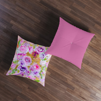 'Jardin de Fees' Tufted Floor Pillow