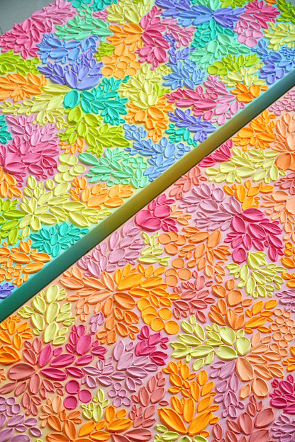 'Fantasy' Textured Paintings (Triptych)