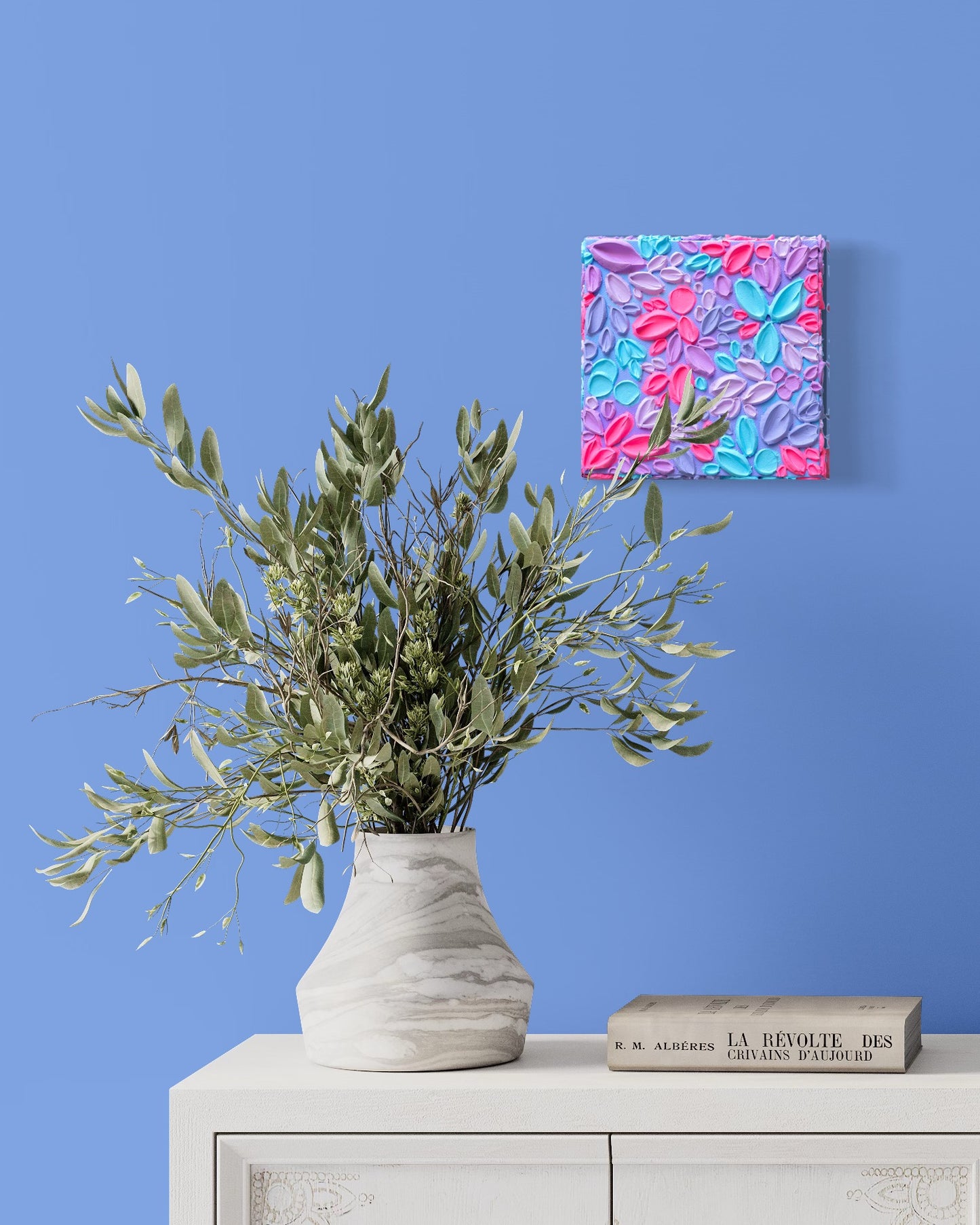 'Flamingo' Mini Textured Painting