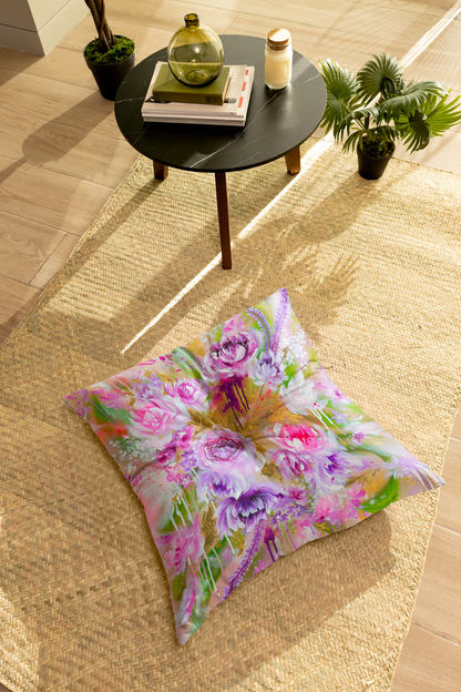 'Jardin de Fees' Tufted Floor Pillow