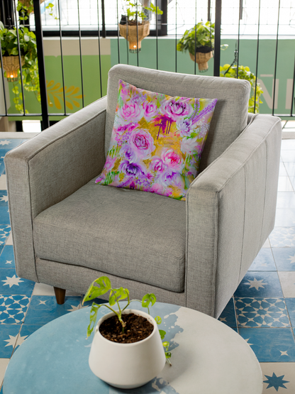 'Jardin de Fees' Throw Pillow