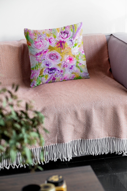 'Jardin de Fees' Throw Pillow